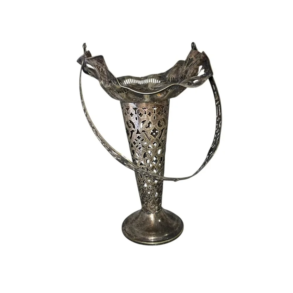 Vintage Silverplate‎ Flower Basket Apollo EPNS Ornate Handle